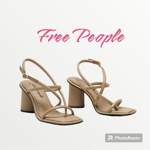NWT FREE PEOPLE
Perth Strappy Slingback Heels / Natural Sz 36 = Sz 6 in US